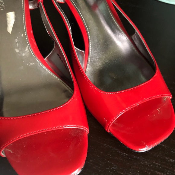 Calvin Klein Malini Wedges Red Size 6.5 - Picture 9 of 9